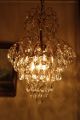 Antique Vintage Waterfall Crystal Chandelier Lamp Light 1960 ' S 16 In. Chandeliers, Fixtures, Sconces photo 3