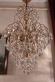 Antique Vintage Waterfall Crystal Chandelier Lamp Light 1960 ' S 16 In. Chandeliers, Fixtures, Sconces photo 8