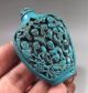 Chinese Turquoise Carving Eighteen Arhat Statue Snuff Bottle Snuff Bottles photo 3
