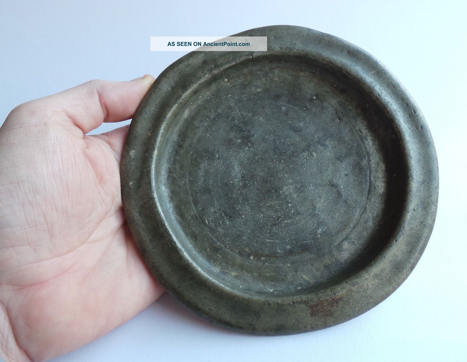 A Perfect Small Pewter Plate From The Early 18th.  Century - Detecting Find. Other Antiquities photo