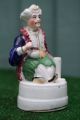Early 19thc Staffordshire Porcellaneous Seaed Turkish Male Figure C1830s Figurines photo 5