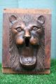 Mid 19thc Gothic Wooden Oak Corbel With Intricate Lion Head Carving C1860 Corbels photo 1