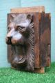 Mid 19thc Gothic Wooden Oak Corbel With Intricate Lion Head Carving C1860 Corbels photo 3