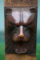 Mid 19thc Gothic Wooden Oak Lion Head Corbel With Intricate Carving C1860 Corbels photo 1