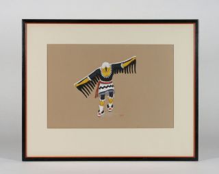 Velino Herrera / Ma - Pe - Wi - Native American Pueblo Painting - Southwest 1940 ' S photo