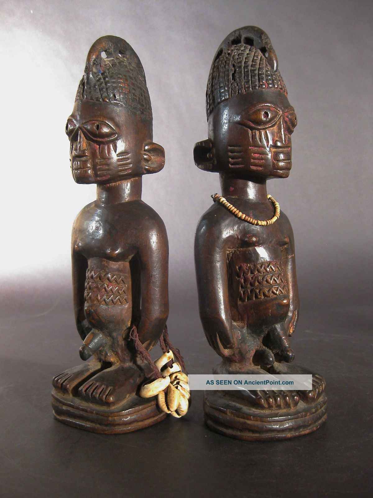 Scarce Ibeji Twins Yoruba Owu Tribe Ibadan Nigeria Other African Antiques photo