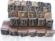Antique Old Advertising General Store Wood Stamp,  Box,  Alphabet Letters Rare Binding, Embossing & Printing photo 3