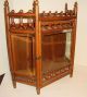 Victorian Oak Stick An Ball Wall Hanging Curio Cabinet With Beveled Glass C1880 Other Antique Furniture photo 10