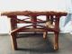 Primitive Handmade Americana Wood Stool Stand Red Paint Bark Bent Twigs 12x9x9 Unknown photo 11