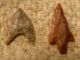 2 Ancient Neolithic Period Intact Stone Arrowheads Roman photo 1