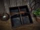 Vintage Primitive Wood Divided Nail Storage Bin Box Garden Tote Carrier Primitives photo 2