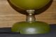 Vintage 1950s Glass Table Lamp With Seeded Glass Shade And Base In Bright Yellow Mid-Century Modernism photo 1