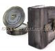 Nautical Royal Navy Vintage Old Pocket Compass Ship Leather Box Antique Finish Compasses photo 3