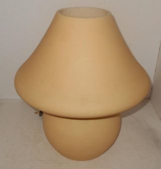 Vintage Art Glass Mushroom Table Lamp Mid - Century Modern photo