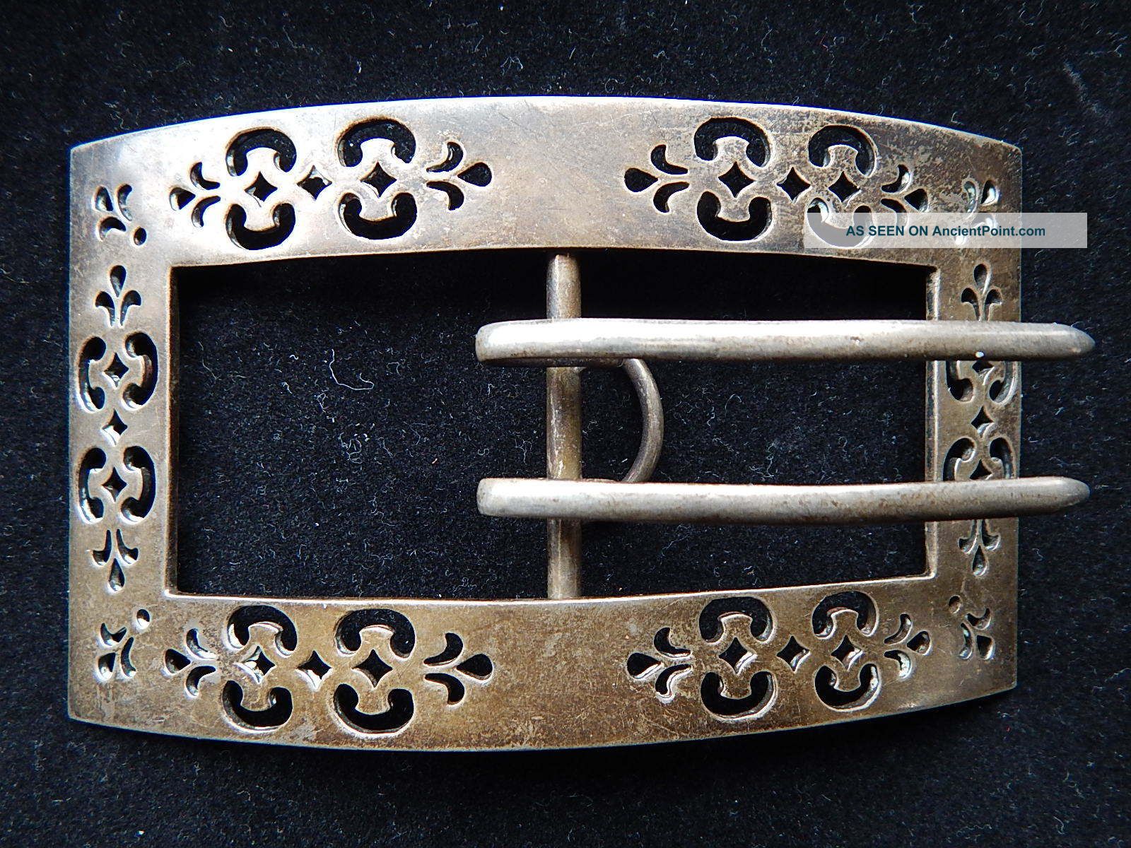 Large Early Gorham Pierced Sterling Silver Women ' S Belt Buckle Other Antique Sterling Silver photo