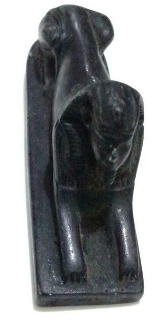 Egyptian Statue,  Sphinx,  Curved Basalt Stone, photo