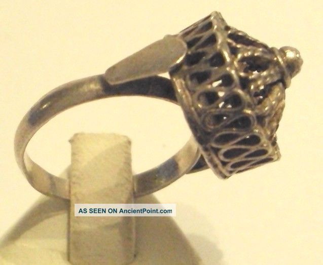 Early 20th Century Silver Ring With Filigree // 690 Roman photo