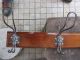 Antique Men Face Wood / Iron Wall Coat Hook Hanger Rack Restored Hooks & Brackets photo 3