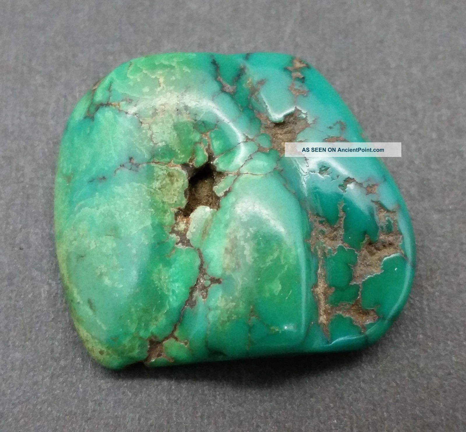 Rare Antique Tibetan Turquoise Stone Bead 15 Grams - 300,  Years Old - Tibet photo