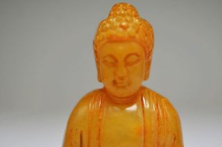 Collectible Chinese Old Jade Hand Carved Lifelike Buddha Statue Gk06 photo
