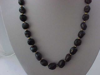 Roman Necklace Of Garnet Coloured Glass Beads Circa 100 - 400 A.  D. photo
