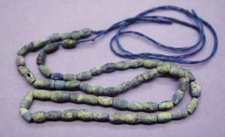 Ancient Roman Stone Carved Lapis Lazuli Necklace photo