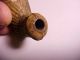 Antique 18th C.  Striped Clay Indian Trade Pipe Southwest Ohio Vg The Americas photo 1