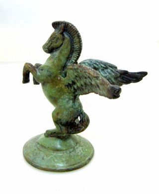 Ancient Greek Bronze Museum Statue Replica Of Pegasus Flying Horse Collectable photo