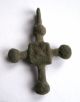 Circa.  1300 A.  D Medieval Period Ae Bronze Pilgrim Cross Pendant British photo 1