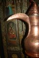 Very Large 64cm Antique Dallah Coffee Pot Middle East Bedouin Redcopper Islamic photo 2