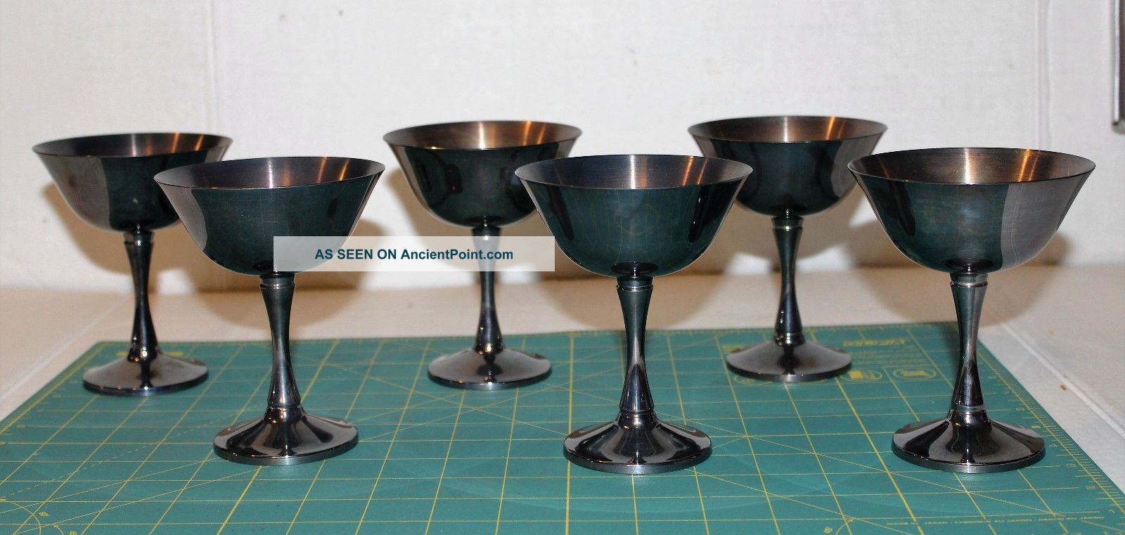 6 Vintage Champagne Cup/goblets Salem Silver Smiths Portugal Silver Plate Cups & Goblets photo