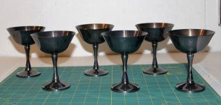 6 Vintage Champagne Cup/goblets Salem Silver Smiths Portugal Silver Plate photo