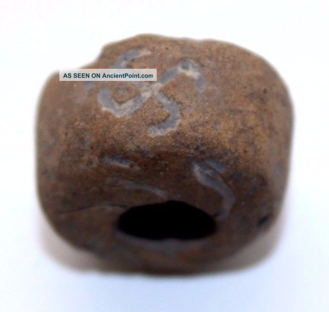 Viking Ceramic Spindle Whorl With Swastikas 900 Ad Scandinavian photo