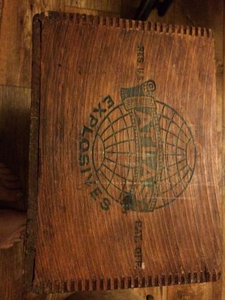 Atlas High Explosives Wooden Box Finger Jointed Look photo