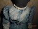 Aafa Best 1800s Black Americana Rag Doll Homespun Indigo Blue Star Dress Primitives photo 2