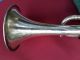 A Very Old Rare Knickerbocker Silver Trumpet With Case. Brass photo 3
