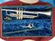 A Very Old Rare Knickerbocker Silver Trumpet With Case. Brass photo 6