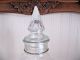 Vtg Apothecary Jar Fluted Finial Lid Clear Glass Drug Store Candy Dish Bridal Bottles & Jars photo 1