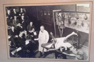 Medical Theater Lecture School Cadaver Corpse Skeleton Black Doctor Photo C1910 photo