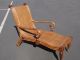 Unique Vintage Tiki Palm Beach Style Rattan & Carved Wood Lounge Chair Post-1950 photo 4