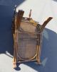 Unique Vintage Tiki Palm Beach Style Rattan & Carved Wood Lounge Chair Post-1950 photo 7