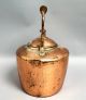 Handsome Antique 19c European Dovetailed Copper Hot Water Tea Kettle Other Antique Home & Hearth photo 2