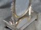 Vintage Silver Plated Or Chromed Or Nickel Dresser Mirror With Jewelry Draws Other Antique Silverplate photo 3