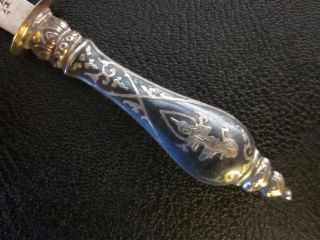 Attractive Vintage Sterling Silver Letter Opener,  Siam,  C.  1950 photo