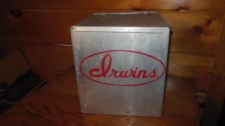 Vintage Metal Milk Dairy Box From Irwins photo