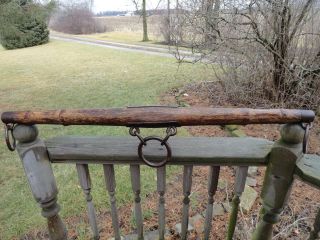 Primitive Wood Horse Oxen Hitch Single Tree Antique Country Farm Barn Tool photo