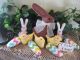 Handmade Fabric Easter Rabbit Egg Ornies Basket Bowl Fillers Home Decor Primitives photo 1