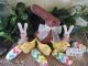 Handmade Fabric Easter Rabbit Egg Ornies Basket Bowl Fillers Home Decor Primitives photo 3