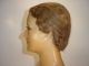 Stunning Antique French Wax Mannequin Bust Glass Eye Real Hair Flapper Girl Head Art Deco photo 6