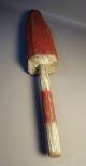 Antique Solid Wood Lobster Trap Buoy W/metal Ring C1930 Marked Young Red & White Fishing Nets & Floats photo 3